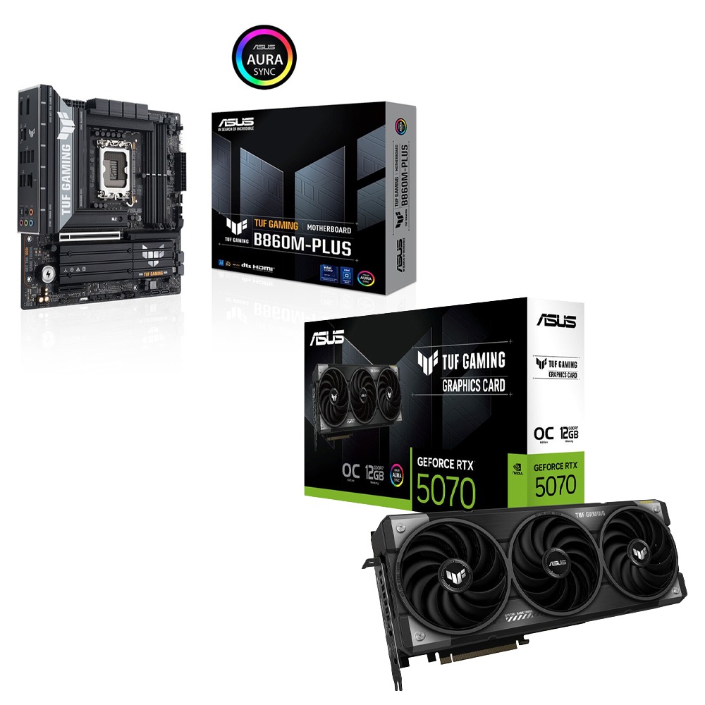 Asus Tuf Gaming Geforce Rtx 5070 Oc 12gb Ekran Kartı + Asus Tuf Gaming B860m Plus Anakart 1