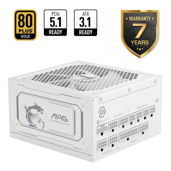 Msi Mag A1000gl Pcie5 White 1000w 80+ Gold Full Modüler 135mm Fanlı Güç Kaynağı1 13
