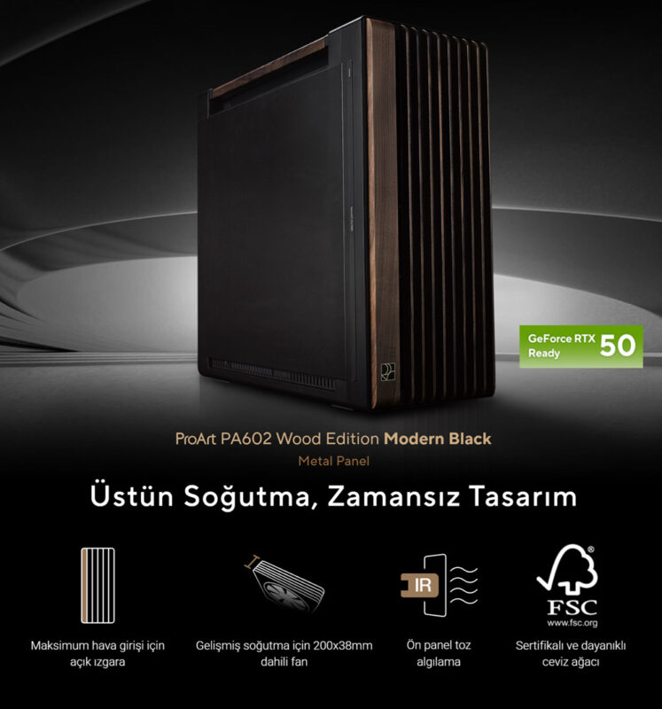 ProArt PA602 Wood Edition Modern Black - Metal Panel ProArt PA602 Wood Edition Modern Black - Metal Panel
