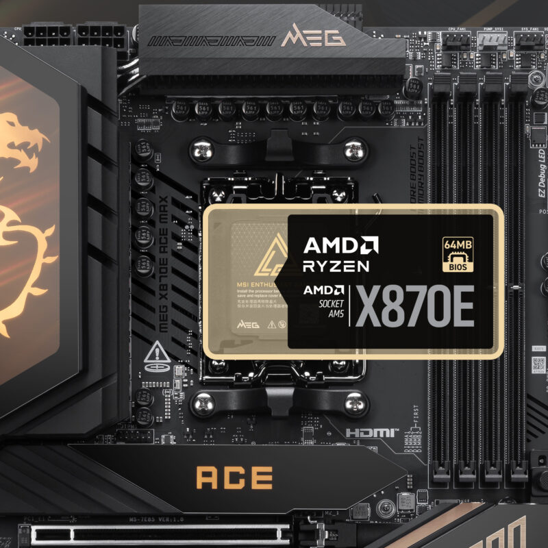 MSI MEG X870E ACE anakartı, AMD Ryzen işlemciler için yüksek performans ve dayanıklılık sunar. DDR5 RAM, M.2 SSD ve HDMI, DP çıkışlarıyla gelişmiş bağlantı özellikleri sağlar. ATX form faktöründe tasa.