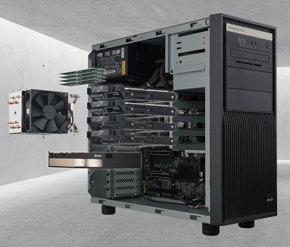 ExpertCenter Pro ET500I W8 ASUS ExpertCenter Pro ET500I W8U95060TD Intel Core Ultra 9-285K NVIDIA RTX 5060 Ti 16GB GDDR7 128GB DDR5 2TB M.2 SSD FreeDos Masaüstü İş İstasyonu h3