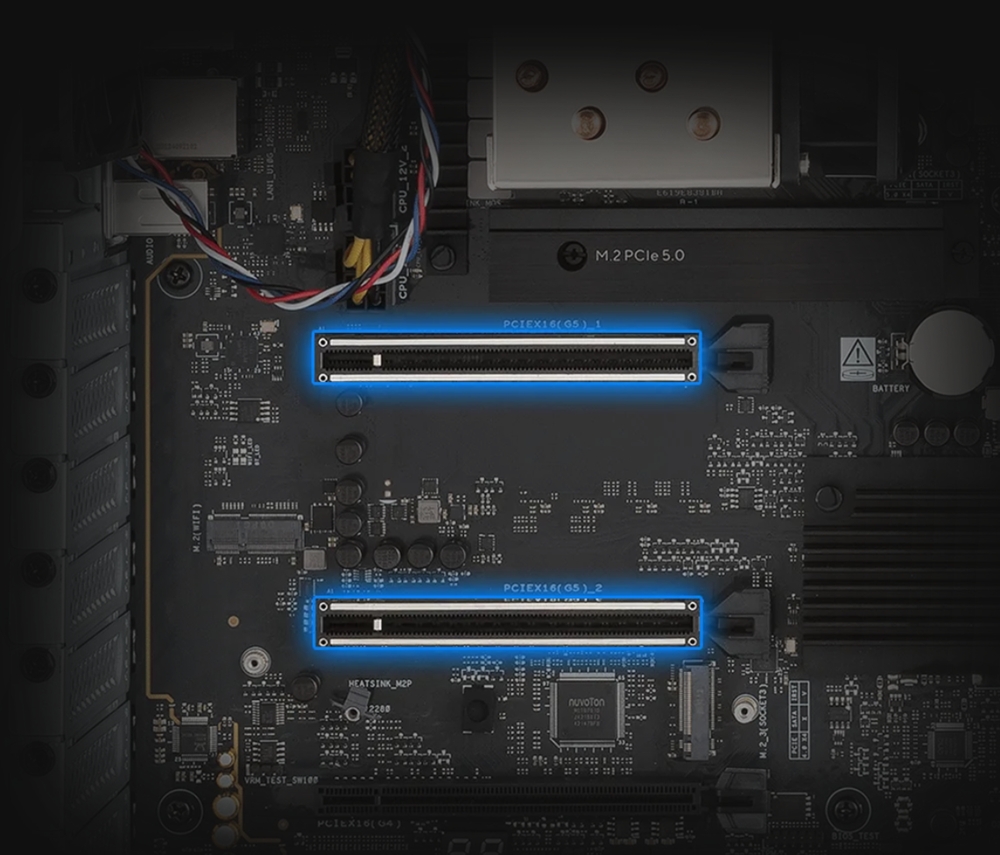 ExpertCenter Pro ET500I W8 ASUS ExpertCenter Pro ET500I W8U95070D Intel Core Ultra 9-285K NVIDIA RTX 5070 12GB GDDR7 128GB DDR5 2TB M.2 SSD FreeDos Masaüstü İş İstasyonu h4