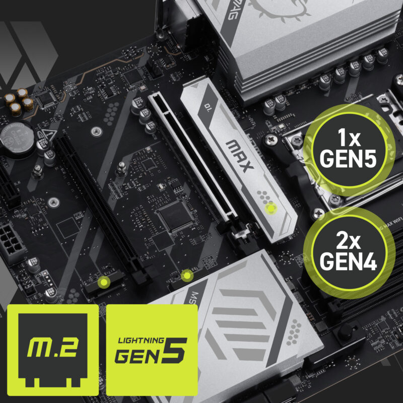 MSI MAG X870E GAMING MAX WIFI anakart, DDR5, M.2, HDMI, USB4, AM5 soketli, yüksek performanslı anakart. Gaming ve OverClocking için optimize edilmiş, gelişmiş bağlantı seçenekleriyle donatılmış.
