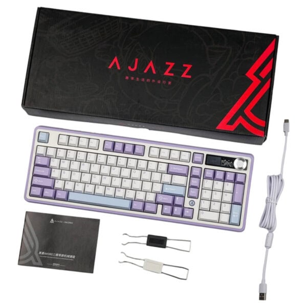AJAZZ AK980 V2 renkli RGB kablosuz mekanik gaming klavye, switch V2, hotswap özelliği, İngilizce düzen, şık tasarım ve 2 yıl değişim garantisi ile yüksek performans sağlar.