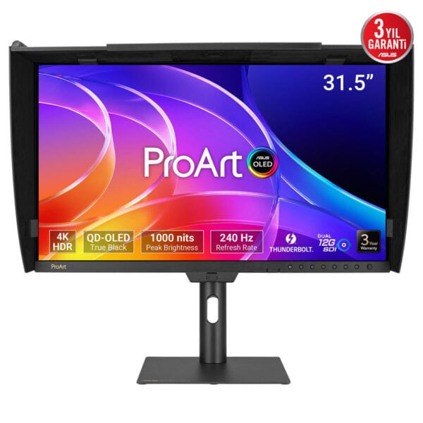 Asus Proart Display Oled Pa32usd 31.5 Inç 240hz 0.1ms 4k Uhd Adaptive Sync Qd Oled Pivot Monitör 2