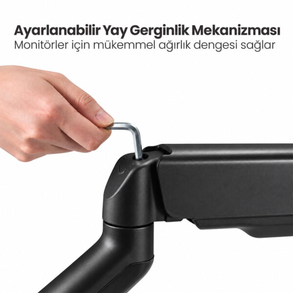 Brateck 17 32 Inç Amortisörlü Siyah Monitör Kolu (ldt46 C012e) 5