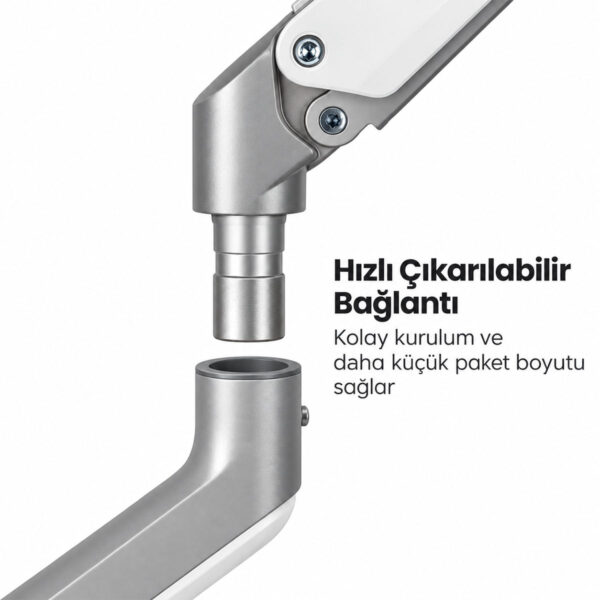 Brateck 17 32 Inç Uyumlu Amortisörlü Gümüş Monitör Kolu (ldt63 C012) 5