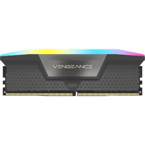 Corsair Vengeance RGB 16GB DDR5 6000MHz RAM, RGB aydınlatmalı yüksek performanslı bellek modülü, Intel XMP ve AMD EXPO uyumlu, oyun ve overclock için ideal.