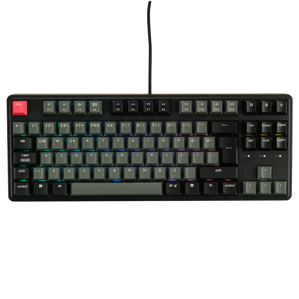 Keychron C3 Pro 8k Rgb 8k Hz Super Brown Switch Türkçe Mekanik Siyah Gaming Klavye (c3px H3z Tr) 1
