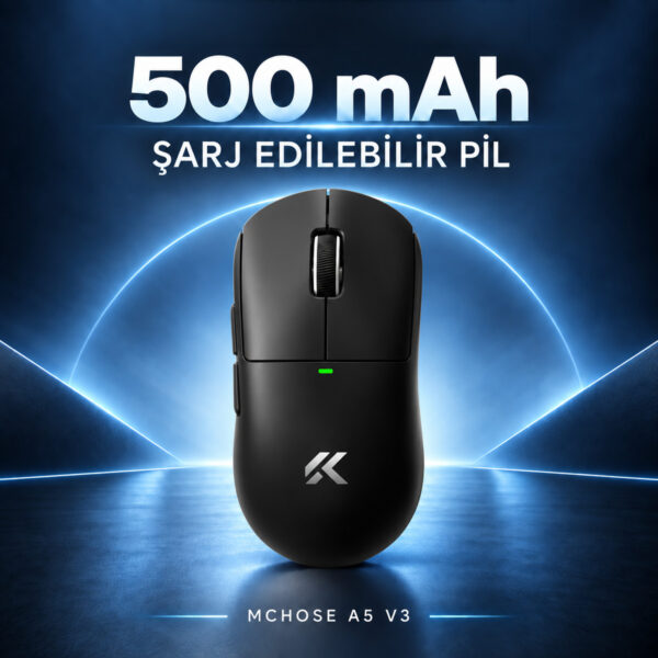 Mchose A5 V3 Black 8k Hz Kablosuz Gaming Mouse (hw A5v3 4) 8
