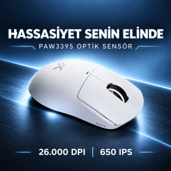 Mchose A5 V3 White 8k Hz Kablosuz Gaming Mouse (hw A5v3 2) 3