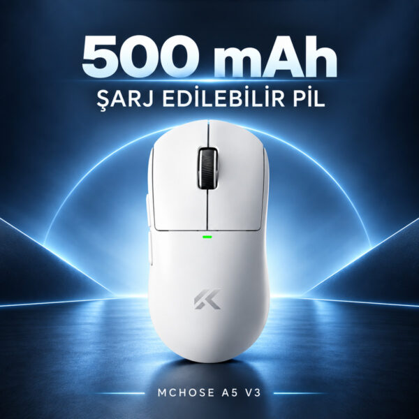 Mchose A5 V3 White 8k Hz Kablosuz Gaming Mouse (hw A5v3 2) 6