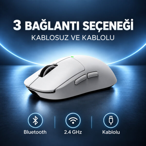 Mchose A5 V3 White 8k Hz Kablosuz Gaming Mouse (hw A5v3 2) 7