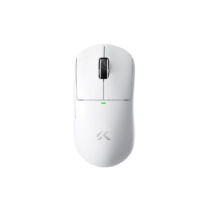 Yüksek çözünürlüklü 8K Hz kablosuz oyun faresi, MCHOSE A5 V3 Beyaz, hassasiyet ve hızlı tepki için tasarlanmış, ergonomik ve şık tasarımıyla oyun deneyimini artırır.