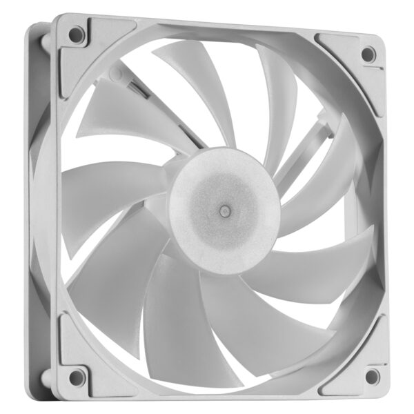 MSI MAG F120 ARGB Beyaz 120mm kasa fanı, şık tasarımı ve parlak ARGB aydınlatmasıyla bilgisayar kasası soğutmasını optimize eder.