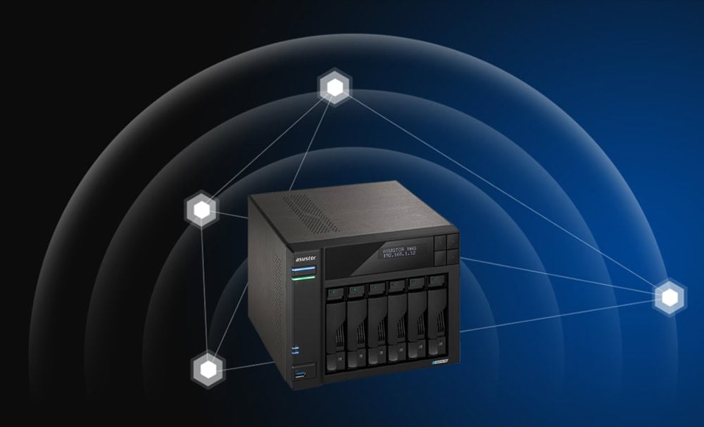 LOCKERSTOR 6 Gen2 (AS6706T) Süper hızlı Wi-Fi 2.5 Gbps ve yüksek performanslı veri aktarımı için modern bağlantı teknolojisi.