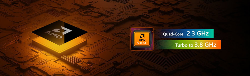 AS6804T AMD işlemci, yüksek performanslı dört çekirdekli 2.3 GHz hızında ve turbo ile 3.8 GHz'e ulaşabilen hızlarıyla güçlü bilgisayar işlemcisi.