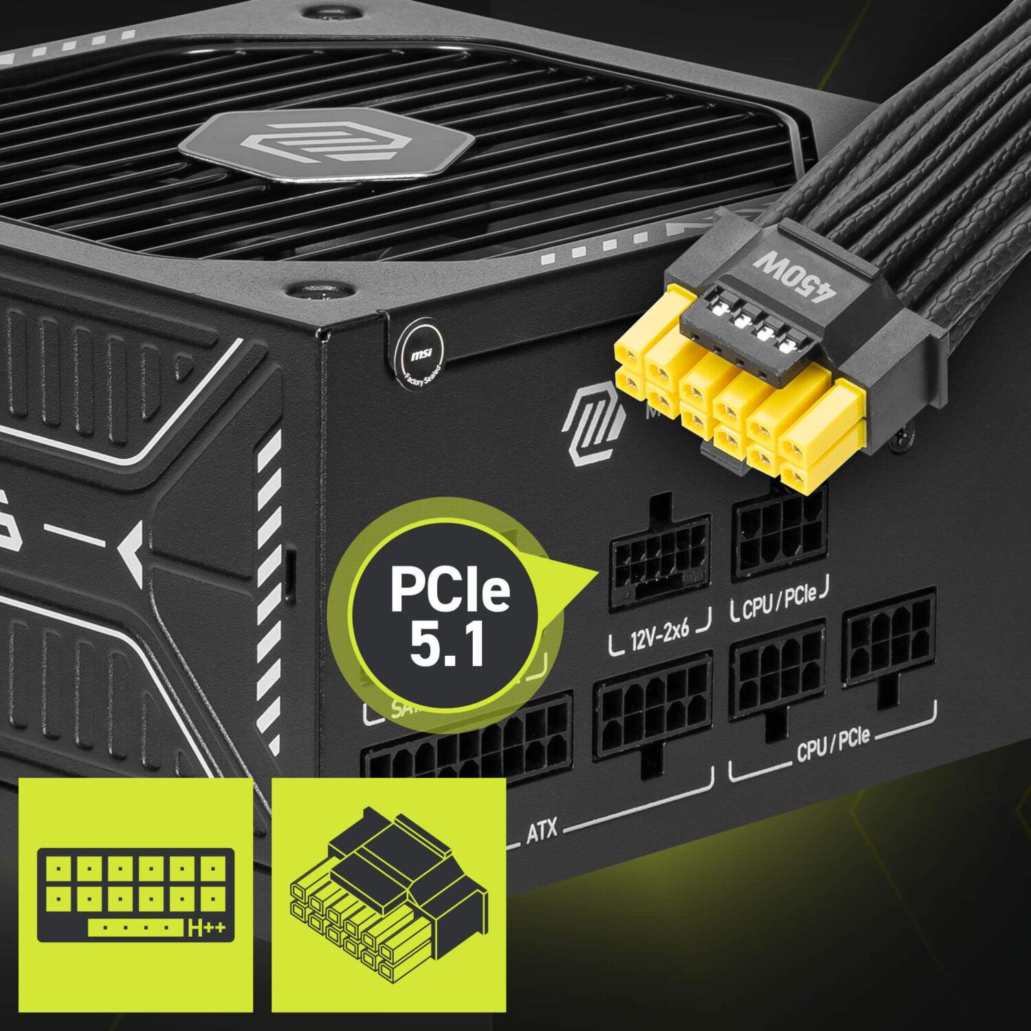 MSI MAG A750GLS PCIE5 PCIe 5.1 ekran kartı desteği