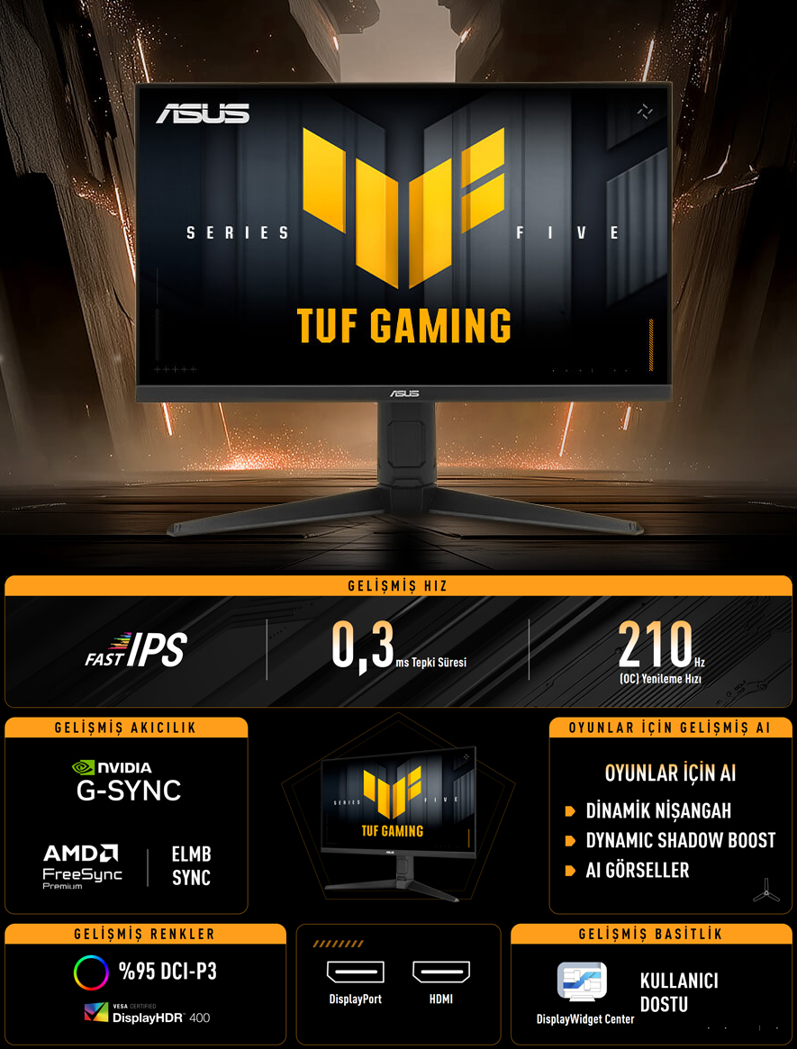 ASUS TUF Gaming VG27AQL5A Gaming Monitör H2