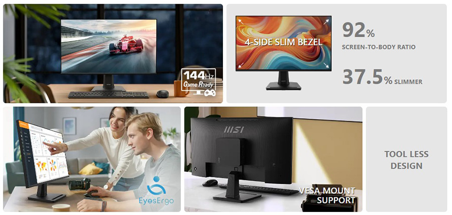 MSI PRO MP251 E14L 24.5 inç 144Hz 1ms Full HD FreeSync IPS Monitör h3