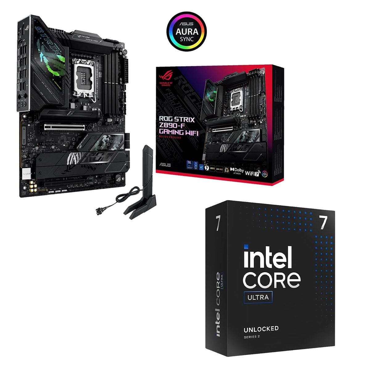 ASUS ROG Strix Z890-F Gaming WiFi anakart ve Intel Core Ultra 7 265K işlemci, yüksek performans ve oyun deneyimi için ideal. Anakart ve işlemci seti, güçlü ve güvenilir bir bilgisayar kurmak isteyenle.