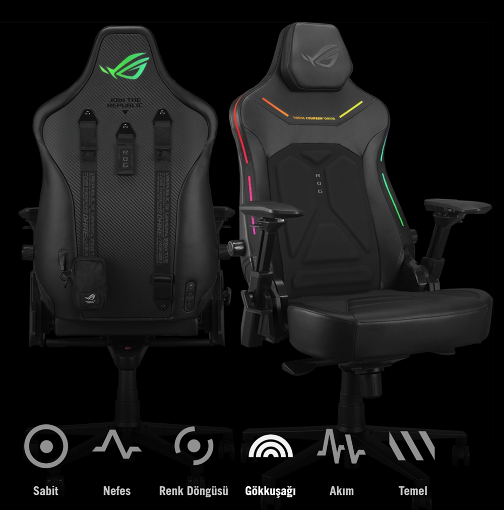 ROG COURSER SL302 ASUS ROG Courser Siyah Oyuncu Koltuğu H4
