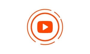 Youtub çalışma simgesi, kırmızı renk, videolar ve içerik paylaşım ikonu.