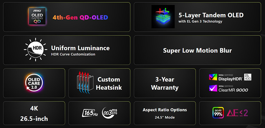 MSI MAG 272UP QD-OLED E16 Gaming Monitör H4