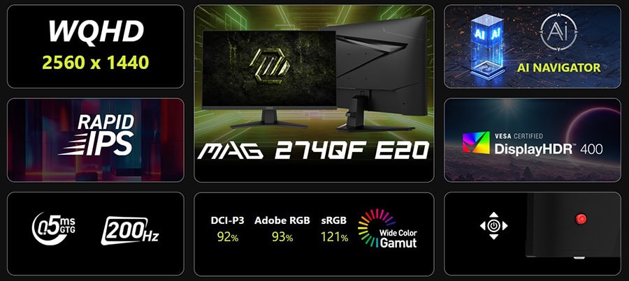 MSI MAG 274QF E20 Gaming Monitör H4