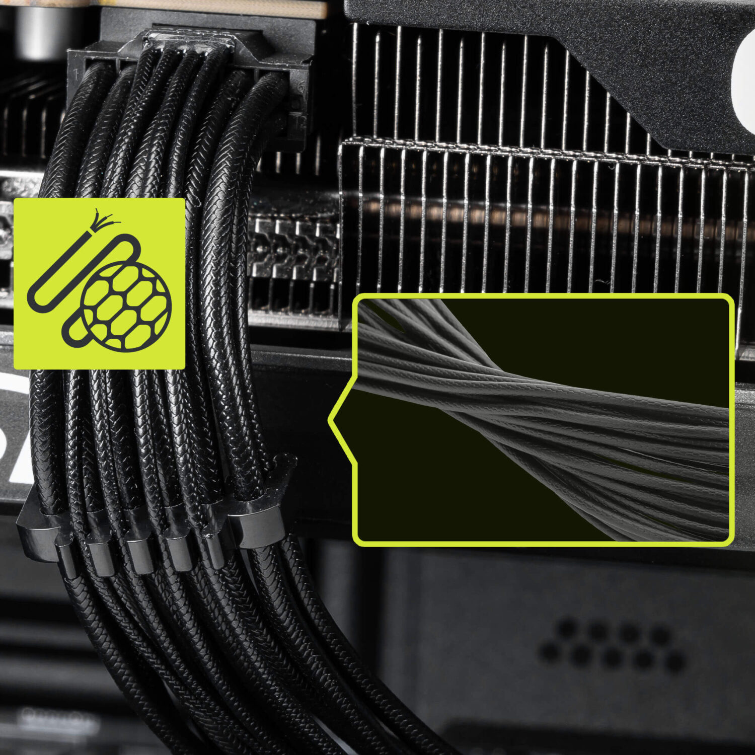 MSI MAG A750GLS PCIE5 modüler kablo tasarımı