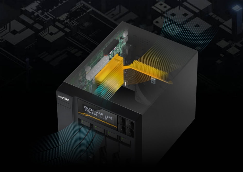 ASUSTOR LOCKERSTOR 4 Gen3 NAS, AMD Ryzen V3C14 işlemci ve 16GB DDR5 RAM ile güçlü veri depolama ve yedekleme çözümleri sunar. 4 yuvalı, 10GbE bağlantı desteği ile hızlı ve güvenilir ağ erişimi sağlar.