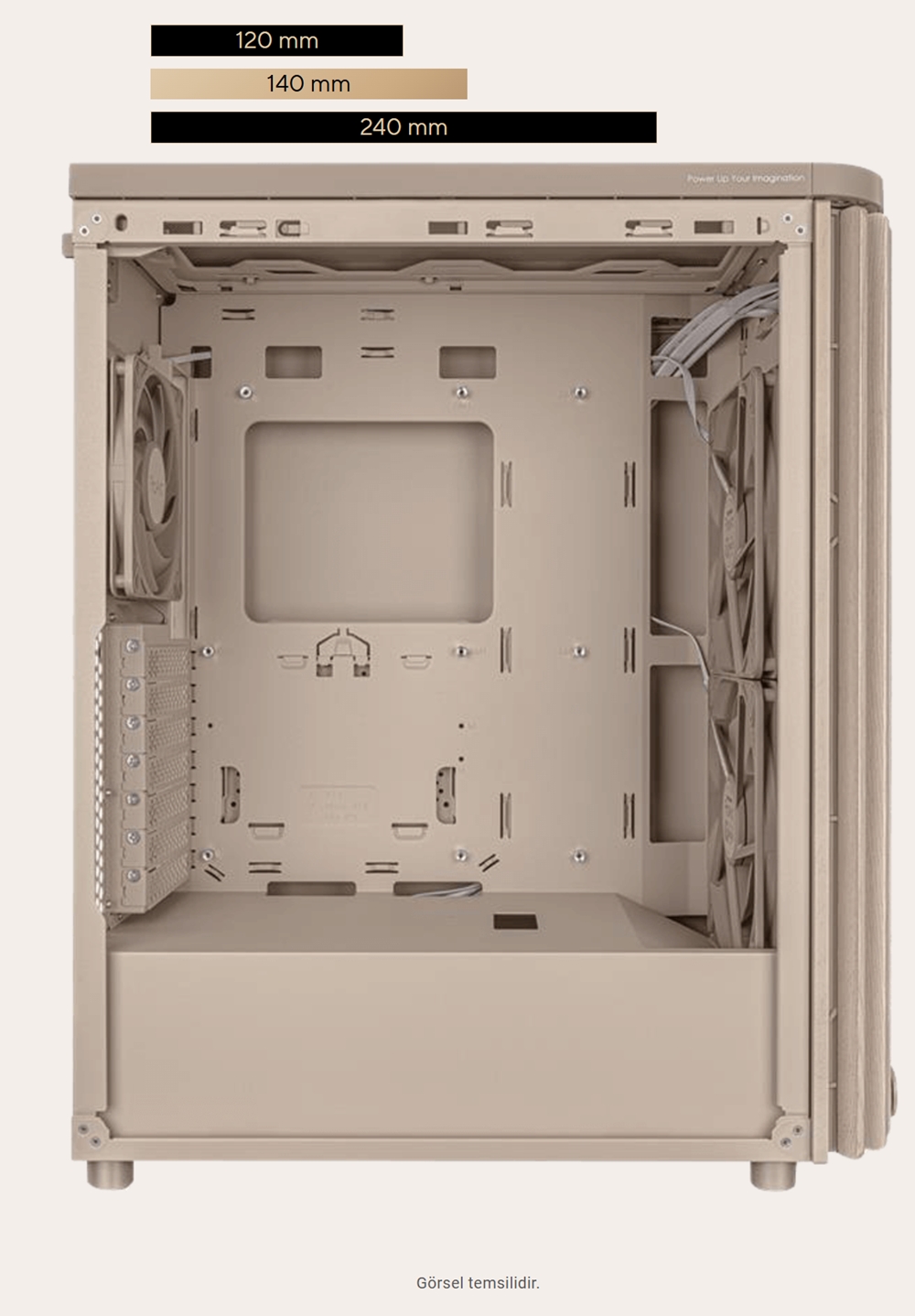 ProArt PA401 Wood Edition Beige - Mesh Panel ASUS ProArt PA401 Wood Edition Beige - Mesh Panel Gaming Kasa H9