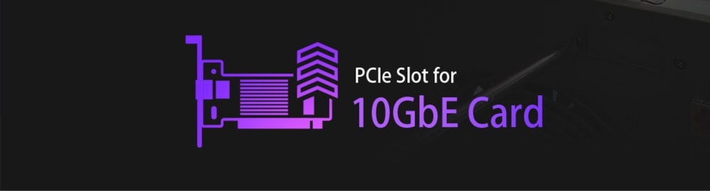 LOCKERSTOR 6 Gen2 (AS6706T) Yüksek hızlı 10GbE ağ kartı için PCIe yuvası uyumlu genişletme kartı.