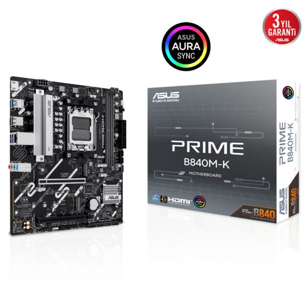 Asus Prime B840m K 8000mhz (oc) Ddr5 Soket Am5 M.2 Hdmi Matx Anakart 2
