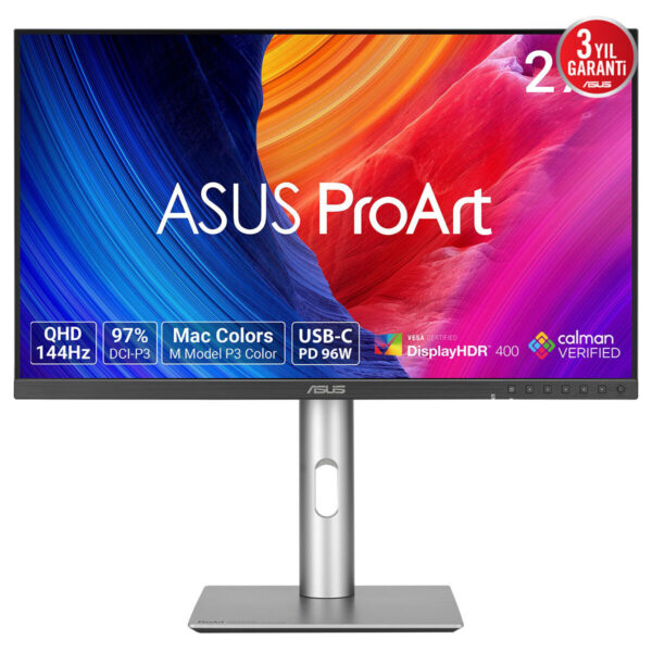 Asus Proart Display Pa278cgrv 27 Inç 144hz 5ms 2k Qhd Adaptive Sync Ips Pivot Monitör 2