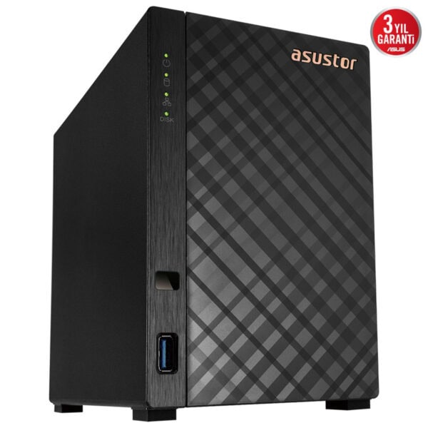 Asustor DRIVESTOR 2 Lite (AS1102TL) NAS, Realtek RTD1619B işlemci, 1,7 GHz, 1GB RAM, yüksek performanslı depolama ve veri yedekleme çözümü.