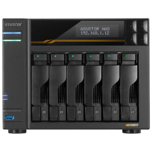 ASUSTOR NAS cihazı, yüksek performanslı ve güvenilir depolama çözümüdür. 6 yuvalı, 10GbE bağlantı hızına sahip, AMD Ryzen V3C14 işlemcili, 16GB DDR5 RAM ile güçlü veri yönetimi sağlar.