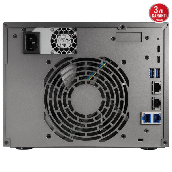 Yüksek performanslı Asustor LOCKERSTOR 6 Gen3 NAS, 16GB DDR5 RAM ve 10GbE bağlantı desteği ile veri güvenliği sağlar.
