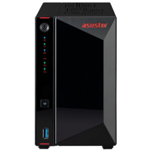 Asustor NIMBUSTOR 2 Gen2 (AS5402T) NAS, Intel Celeron N5105 işlemcisi ve 4GB RAM ile yüksek performans sağlar. 2.5GbE bağlantı desteği ve çift yuvalı tasarımıyla veri depolama ve yedekleme çözümleri s.