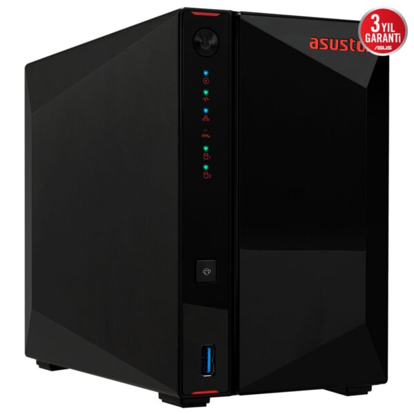 Asustor NIMBUSTOR 2 Gen2 (AS5402T) Intel Celeron N5105, 4GB RAM, 2 Yuvalı, 2.5GbE bağlantı ile güvenilir ve hızlı veri depolama çözümü.
