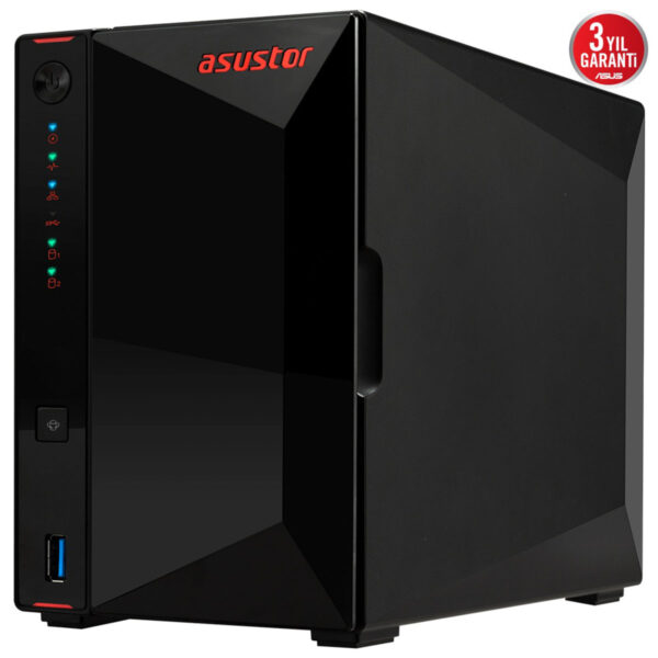 Asustor NIMBUSTOR 2 Gen2 (AS5402T) NAS, Intel Celeron N5105 işlemci ve 4GB RAM ile yüksek performans sağlar. 2 yuvalı, 2.5GbE bağlantı desteği ile güvenilir ve hızlı veri depolama çözümleri sunar.