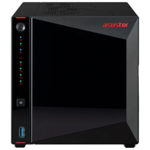 Asustor NIMBUSTOR 4 Gen2 (AS5404T) NAS cihazı, Intel Celeron N5105 işlemci ve 4GB RAM ile yüksek performans sağlar, 2.5GbE bağlantı ve 4 yuva ile veri depolama ve yedekleme çözümleri sunar.