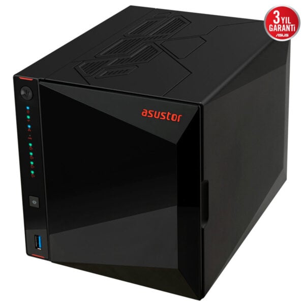 Yüksek performanslı NAS depolama ünitesi, Intel Celeron N5105 işlemci ve 4GB RAM ile güçlü veri yönetimi ve yedekleme çözümleri sağlar.