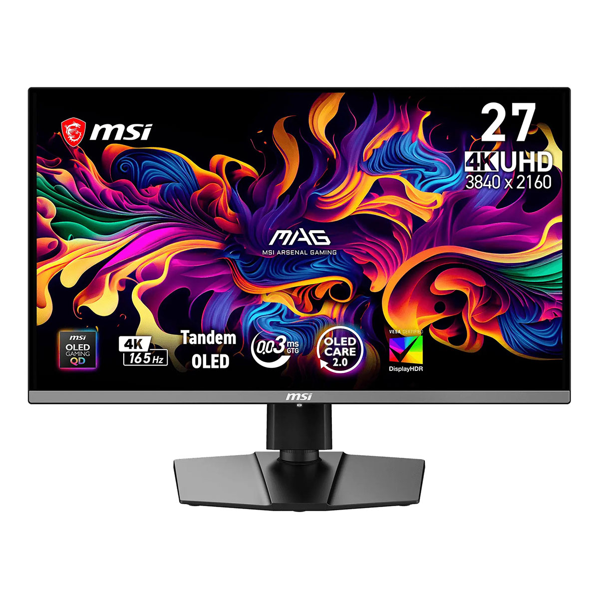 Msi Mag 272up Qd Oled E16 26.5 Inç 165hz 0.03ms 4k Uhd Adaptive Sync Qd Oled Pivot Gaming Monitör 1