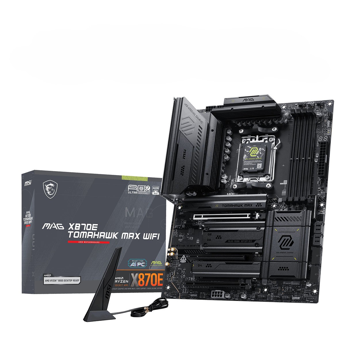 Msi Mag X870e Tomahawk Max Wifi 8400mhz (oc) Ddr5 Soket Am5 M.2 Hdmi Atx Anakart 1