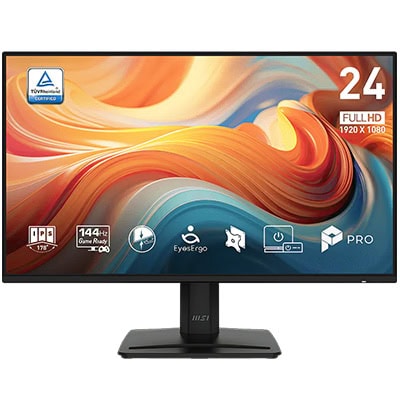 MSI PRO MP243 E14 23.8 inç Full HD 144Hz IPS Monitör, Adaptive Sync, 1ms Tepki Süresi, Çok Yönlü Kullanım.