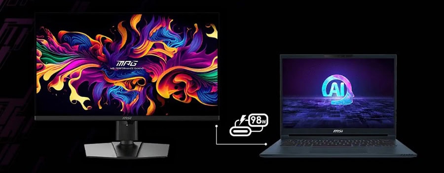 MSI MPG 322UR QD-OLED X24 31.5 inç 240Hz 0.03ms 4K UHD Adaptive Sync Pivot Gaming Monitör h15