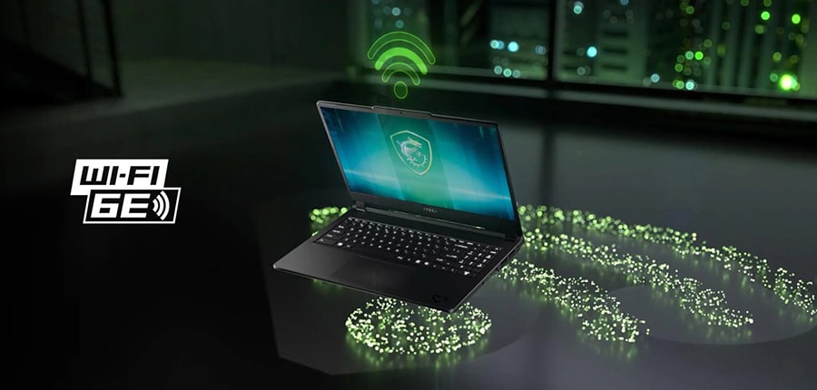 Kablosuz Wi-Fi ve Güvenlik Simüle Edilen Laptop.