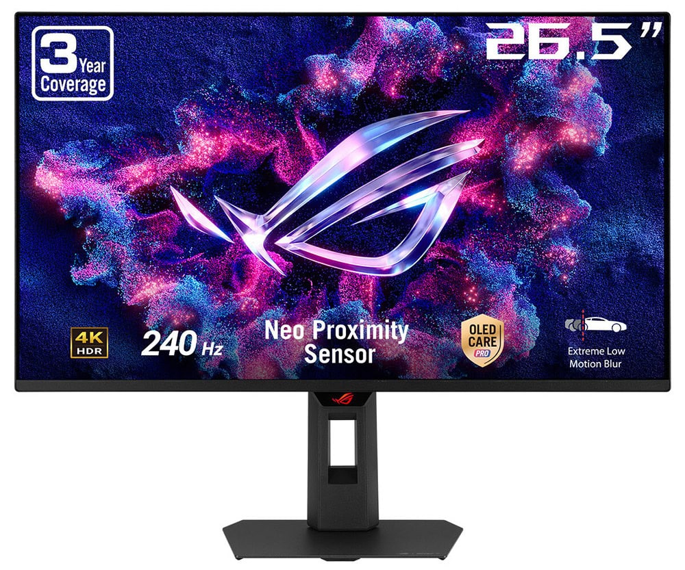 XG27UQDMS ASUS ROG Strix OLED XG27UQDMS 26.5 inç 240Hz 0.03ms 4K UHD Adaptive Sync Tandem QD-OLED Pivot Gaming Monitör h1