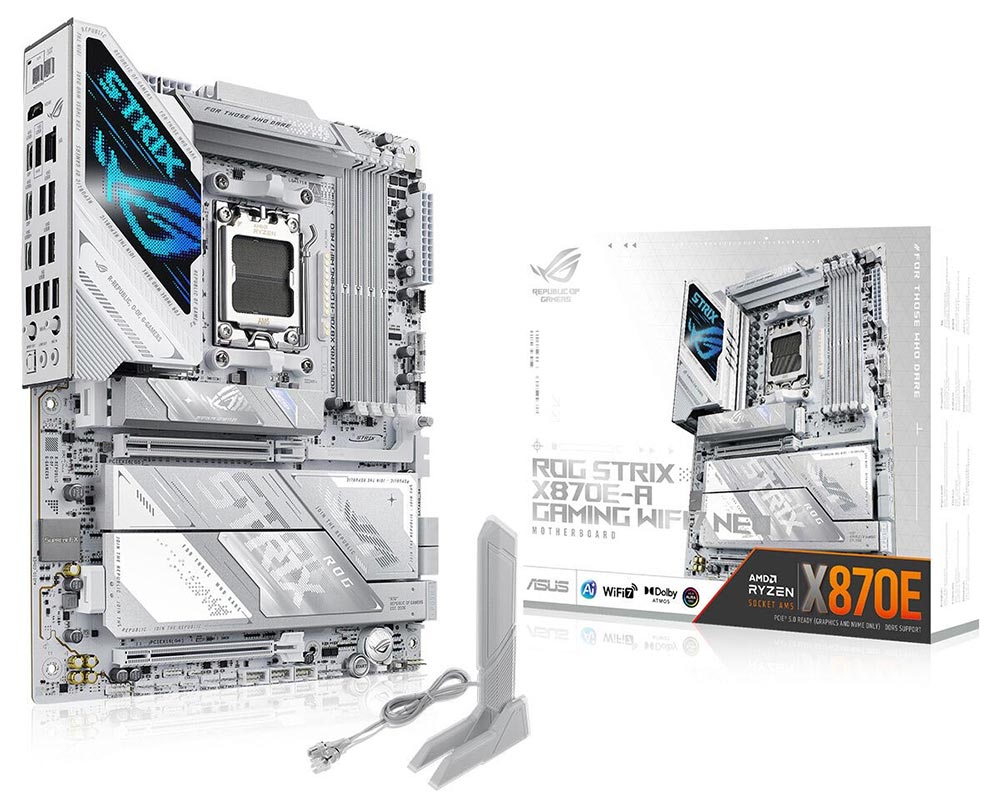 ROG STRIX X870E-A GAMING WIFI7 NEO ASUS ROG STRIX X870E-A GAMING WIFI7 NEO 9000MHz (OC) DDR5 Soket AM5 M.2 USB4 ATX Anakart h1